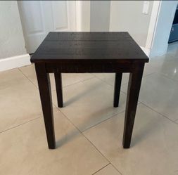 Dark Wood Side Accent Table