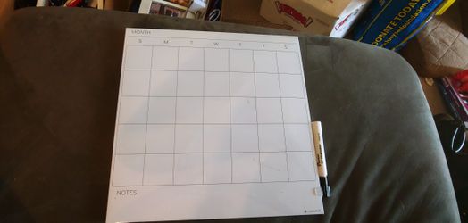 Dry erase wall calendar