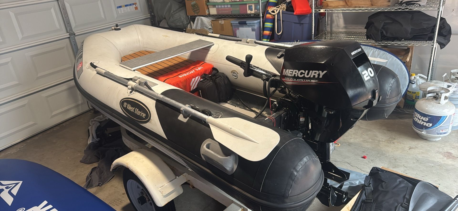 West Marine 275 AL RIB Dinghy aluminum with 20HP fuel injected outboard