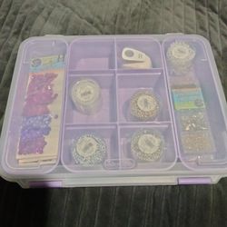 Crafting Supplies With Storage Container