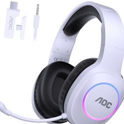 Wireless Gaming Headset Compatible with ps5/4, PC, USB-C & Bluetooth 5.4 & 2.4GHz