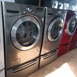 L/G Front Load Washer And Dryer Set Both Works Good 👍