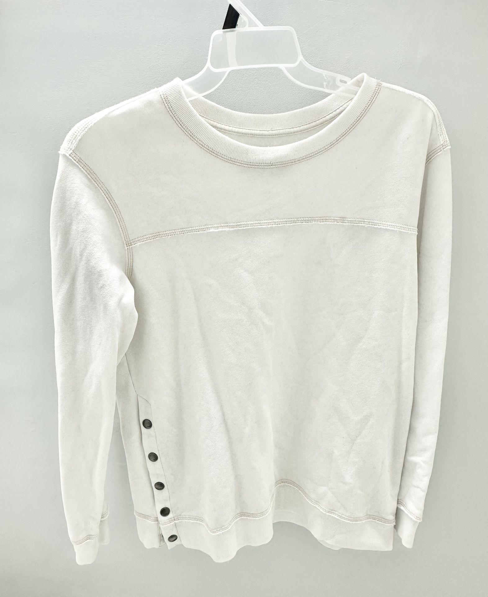 Abercrombie & Fitch White Soft A&F Fleece Sweatshirt Women’s Size Small