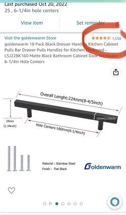 9" goldenwarm Cabinet Pulls Black Kitchen Cabinet Handles Square Cabinet Drawer Pulls - LSJ22BK192 9in Modern T Bar Cabinet Pulls Matte Black Dresser