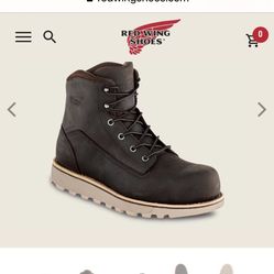 SIZE 9 RED WING THE TRACTION TRED LITE WATERPROOF LEATHER SAFETY TOE BOOTS BRAND NEW
