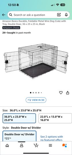 Foldable Metal Dog Crate with Tray