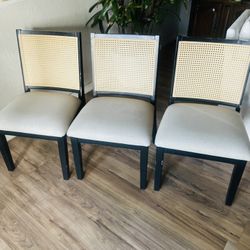 3 Coastal Dinning Chairs