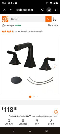 8 in. Widespread Double Handle Bathroom Faucet With Pop-up Drain Assembly in Oil Rubbed Bronze