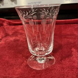 Set of 4 Etched Vintage Tea Glasses