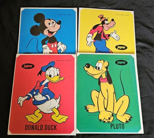 Vintage Disney Puzzles Mickey Donald Goofy Pluto
