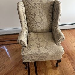 Damask Wingback Chair