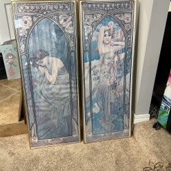 Mucha’s Night’s Rest And Brightness Of Day Framed & Signed