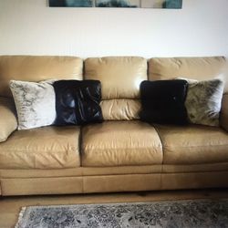 Italian Genuine Leather Sofa and Loveseat (same Color)