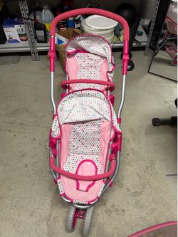 Double doll stroller and car seat