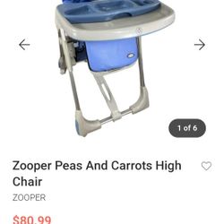 Zooper Peas And Carrott High Chair 