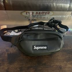 Supreme leather fanny pack