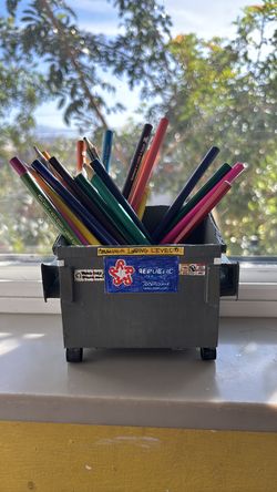 Mini Trash Dumpster Desk Organizer