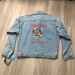 disneyland california embroidered denim jacket size S relaxed blue new