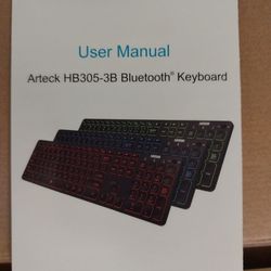 BLUETOOTH KEYBOARD CAN PAIR TO THREE DEVICES . Artek Wireless Backlit Seven Light Colors . Pairs to Three Devices . computer digital kvm gaming