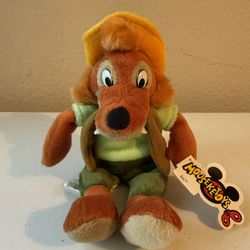RARE Walt Disney World BRER FOX Beanie Mini Bean Bag Plush Song of The South NWT