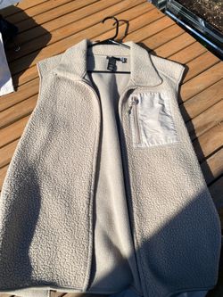 Cream Sherpa Vest