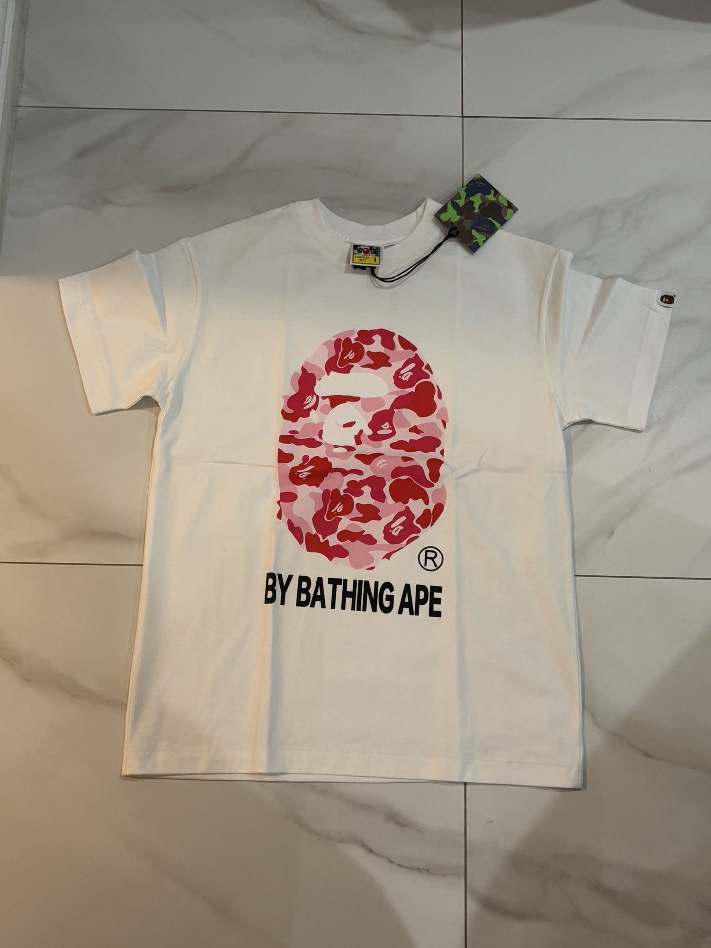 1:1 pink bape shirt Size S