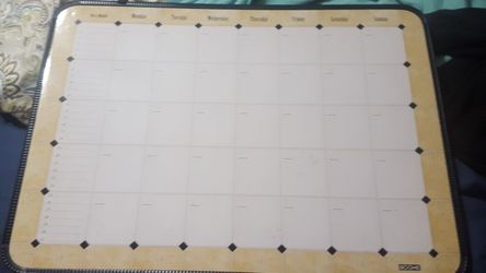 Dry erase calendar