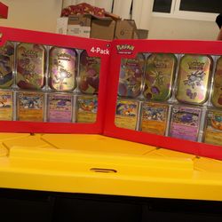 LOT OF 2; Sam's Club 151 (4 Mini Tins + 4 Promo Cards Bundle) - SV: Scarlet & Violet 151 (MEW) 