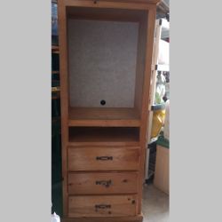 Tall Narrow Cabinet with 3 Drawers and 1 Shelf