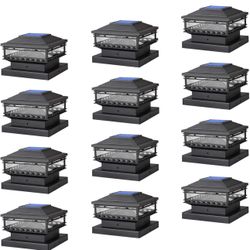 TWINSLUXES Solar Post Cap Lights,25LM Outdoor Fence Post Cap Lights,Waterproof,2 Light Modes,Fit 3.5x3.5/4x4/5x5in Wooden Post or Vinyl,Solar Deck Pos