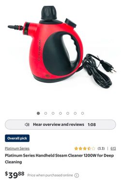 Platinum Series Handheld Steam Cleaner 1200W for Deep Cleaning
