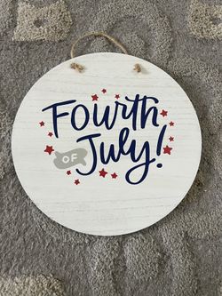 Fourth Of July Wood and Chalkboard Sign