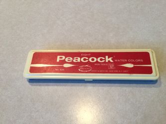 VTG BINNY & SMITH INC PEACOCK CRAYOLA WATERCOLOR VINTAGE PAINT SET OF 8 - NO 125
