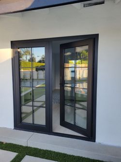 Aluminum french door 61.6 * 80