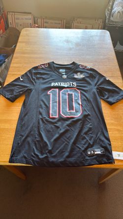 New Nike New England Patriots Drake Maye Jersey Superbowl LX Black Men’s L Large