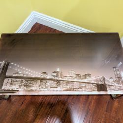 Tempered Glass Coffee Table of Brooklyn Bridge