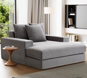 Sealy Calin Upholstered Foam Lounger Gray