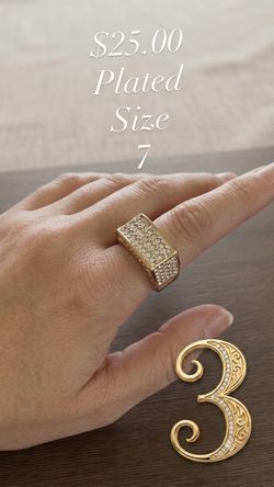 plated pave band ring