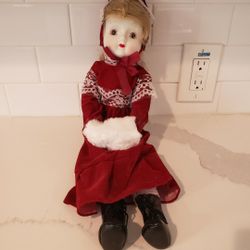 Christmas Porcelain Doll