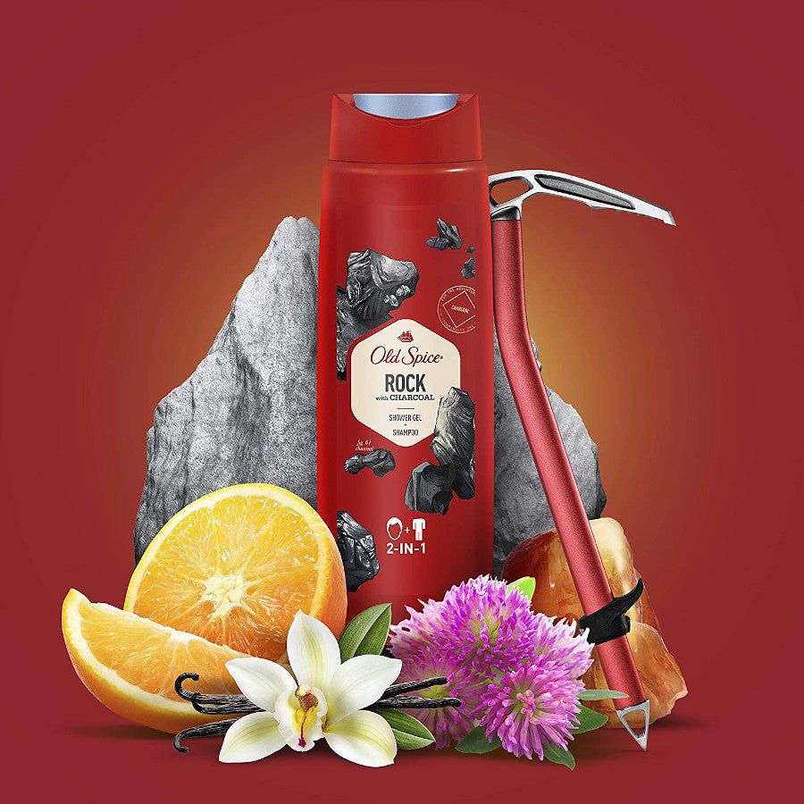 Old Spice Rock With Charcoal Shower Gel & Shampoo for Men 400 ml 