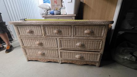 Rattan Dresser 7 drawers