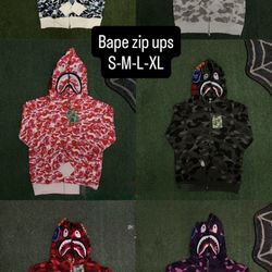 bape zip ups