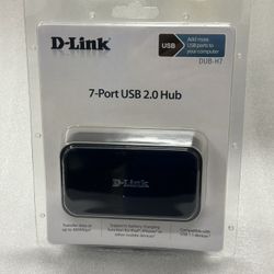 D-Link 7-port USB 2.0 Hub with Charging Function for iPad, iPhone, Etc