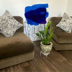 Two Armless Love Seats 