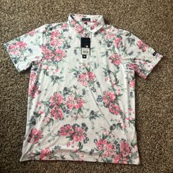 Bad Birdie Core Performance Polo Shirt Mens Size XLarge Spring Showers Golf NWT