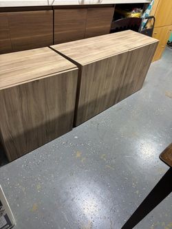 Wood Grain Laminate Cabinet Doors – Set of 2