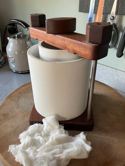 Ultimate Cheese Press In Cherry Wood