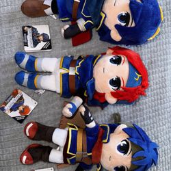 Fire Emblem Plushies- Marth, Roy And Ike 