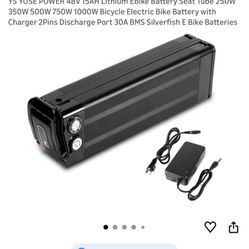 Silverfish Ebike Battery 48V 15Ah Lithium Electric Bike Battery for 0-1000W