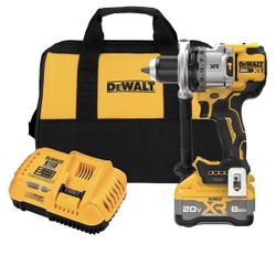DEWALT 20V MAX XR 1/2 Inch Cordless Hammer Drill Kit with 8AH Battery and Charger (DCD1007WW1)